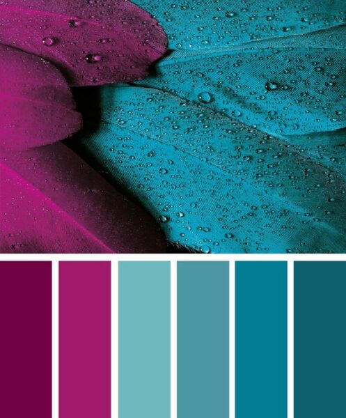 Inspiration of the week , Teal and Pink!